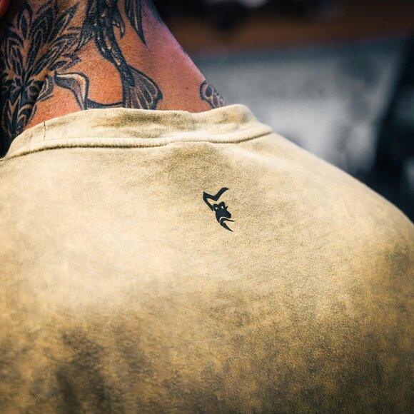 Silverback Strength Club - Acid Wash Cut Off Tee (2XL / Khaki) - Picture 3 of 5